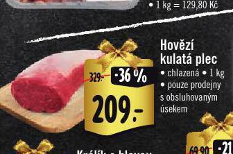 Albert Hovězí kulatá plec nabídka