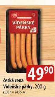 Bala Česká cena vídeňské párky, 200 g nabídka