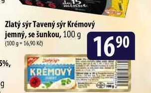 Bala Zlatý sýr tavený sýr krémový jemný, se šunkou, 100 g nabídka