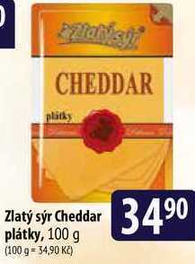 Bala Zlatý sýr cheddar plátky, 100 g nabídka