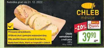 Billa Chléb semolinový z naší pece 400 g nabídka