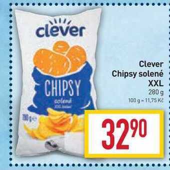 Billa Clever chipsy solené xxl 280 g nabídka