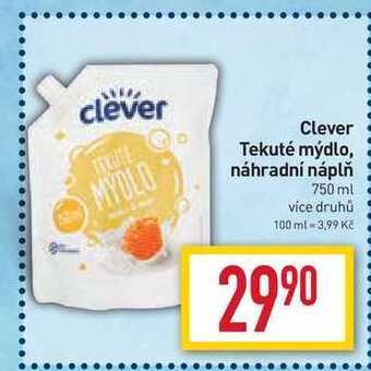 Billa Clever tekuté mýdlo, náhradní náplň 750 ml nabídka