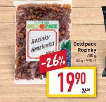 Billa Gold pack rozinky 200 g nabídka