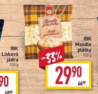 Billa Ibk mandle plátky 100 g nabídka