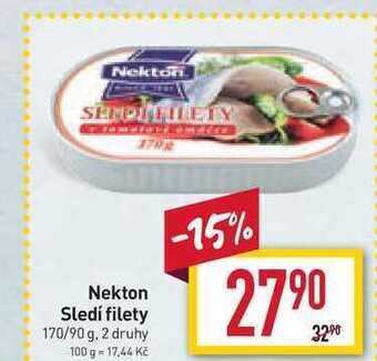 Billa Nekton sledi filety 170/90 g nabídka