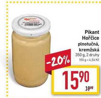 Billa Pikant hořčice plnotučná 350 g nabídka