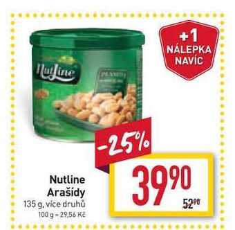 Nutline arašídy 135 g