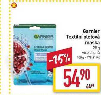 Garnier textilní pleťová maska 28 g