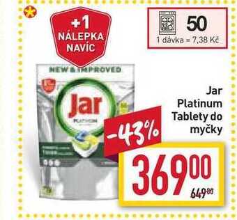 Billa Jar platinum tablety do myčky 50 dávek nabídka