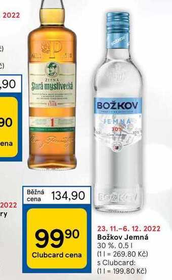 Tesco Božkov jemná 30%, 0,5 1 nabídka