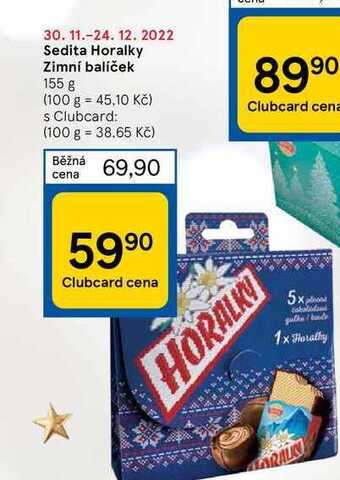 Tesco Sedita horalky zimní balíček 155 g nabídka