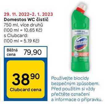 Tesco Domestos wc čistič 750 ml nabídka