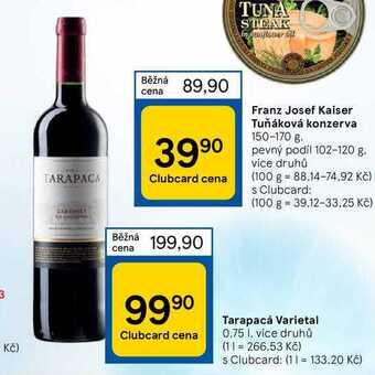 Tesco Tarapacá varietal 0.75 1 nabídka