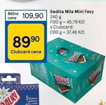 Tesco Sedita mila mini řezy 240 g nabídka
