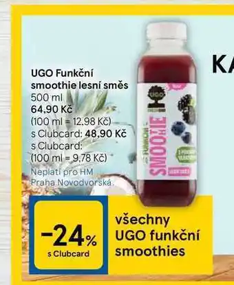 Tesco Ugo funkční smoothie lesní směs 500 ml nabídka