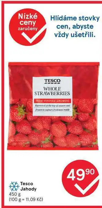 Tesco Tesco jahody 450 g nabídka