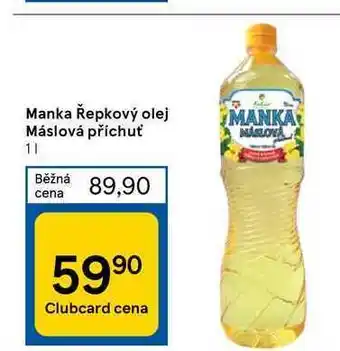 Tesco Manka řepkový olej máslová příchuť 1 l nabídka