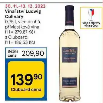 Tesco Vinařství ludwig culinary 0,75 l nabídka