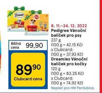 Tesco Pedigree vánoční balíček pro psy 237 g nabídka