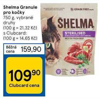 Tesco Shelma granule pro kočky 750 g nabídka