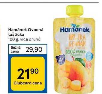 Tesco Hamánek ovocná taštička 100 g nabídka