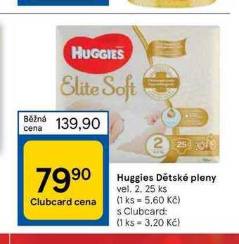 Tesco Huggies dětské pleny nabídka