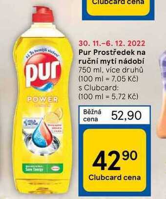 Tesco Pur prostředek na ruční mytí nádobí 750 ml nabídka
