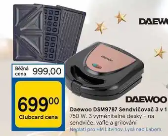 Tesco Daewoo dsm9787 sendvičovač 3 v 1 nabídka