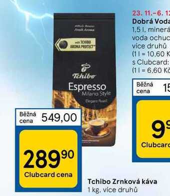 Tesco Tchibo zrnková káva 1 kg nabídka