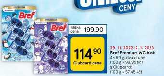 Tesco Bref premium wc blok 4 x 50 g nabídka