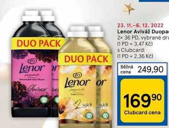 Tesco Lenor aviváž duopack 2x 36 pd nabídka