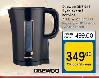 Tesco Daewoo dks1319 rychlovarná konvice 2200 w nabídka