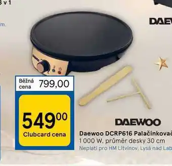 Tesco Daewoo dcrp616 palačinkovač 1000 w nabídka