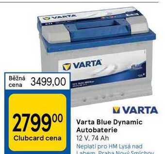 Tesco Varta blue dynamic autobaterie nabídka