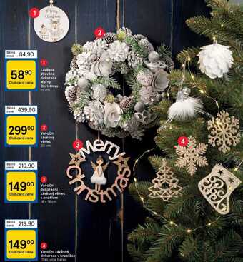 Tesco Vánoční závěsné dekorace v krabičce nabídka