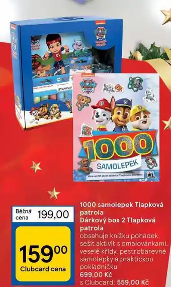 Tesco 1000 samolepek tlapková patrola dárkový box 2 tlapková patrola nabídka
