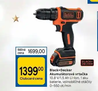 Tesco Black+decker akumulátorová vrtačka nabídka