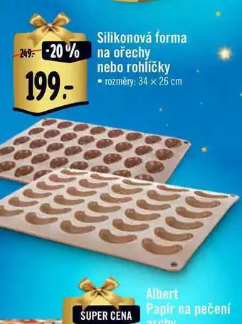 Albert Silikonová forma na ořechy nebo rohlíčky 34x26 cm nabídka