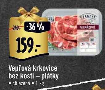 Albert Vepřová krkovice bez kosti - plátky 1 kg nabídka