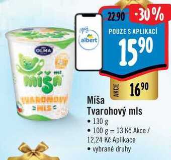Albert Míša tvarohový mls • 130 g nabídka