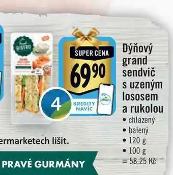 Albert Dýňový grand sendvič s uzeným lososem a rukolou 120 g nabídka