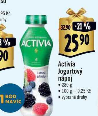 Albert Activia jogurtový nápoj • 280 g nabídka