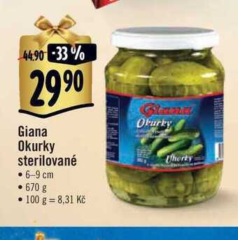 Albert Giana okurky sterilované • 6-9 cm 670 g nabídka