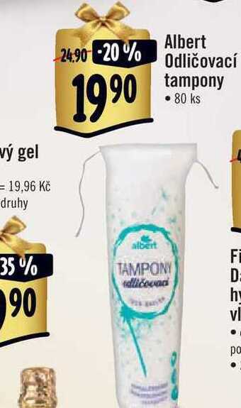 Albert Albert odličovací tampony • 80 ks nabídka