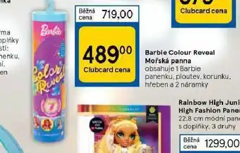 Tesco Barbie colour reveal mořská panna nabídka