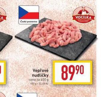 Billa Vepřové nudličky nabídka