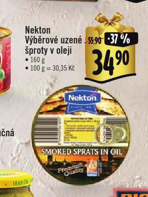 Albert Nekton výběrové uzené šproty v oleji nabídka