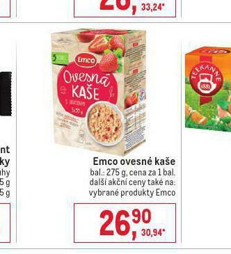 Makro Emco ovesná kaše nabídka