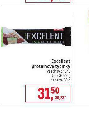 Makro Excellent proteinové tyčinky nabídka